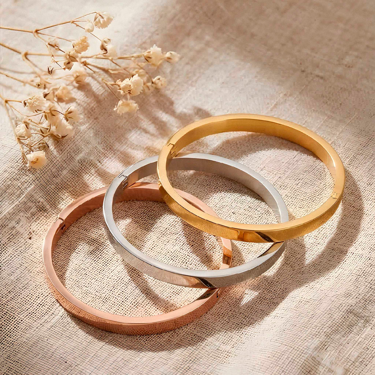 Klassisch-Zeitloser Armreif – Edelstahl Roségold vergoldet | Sucre Fine Jewelry
