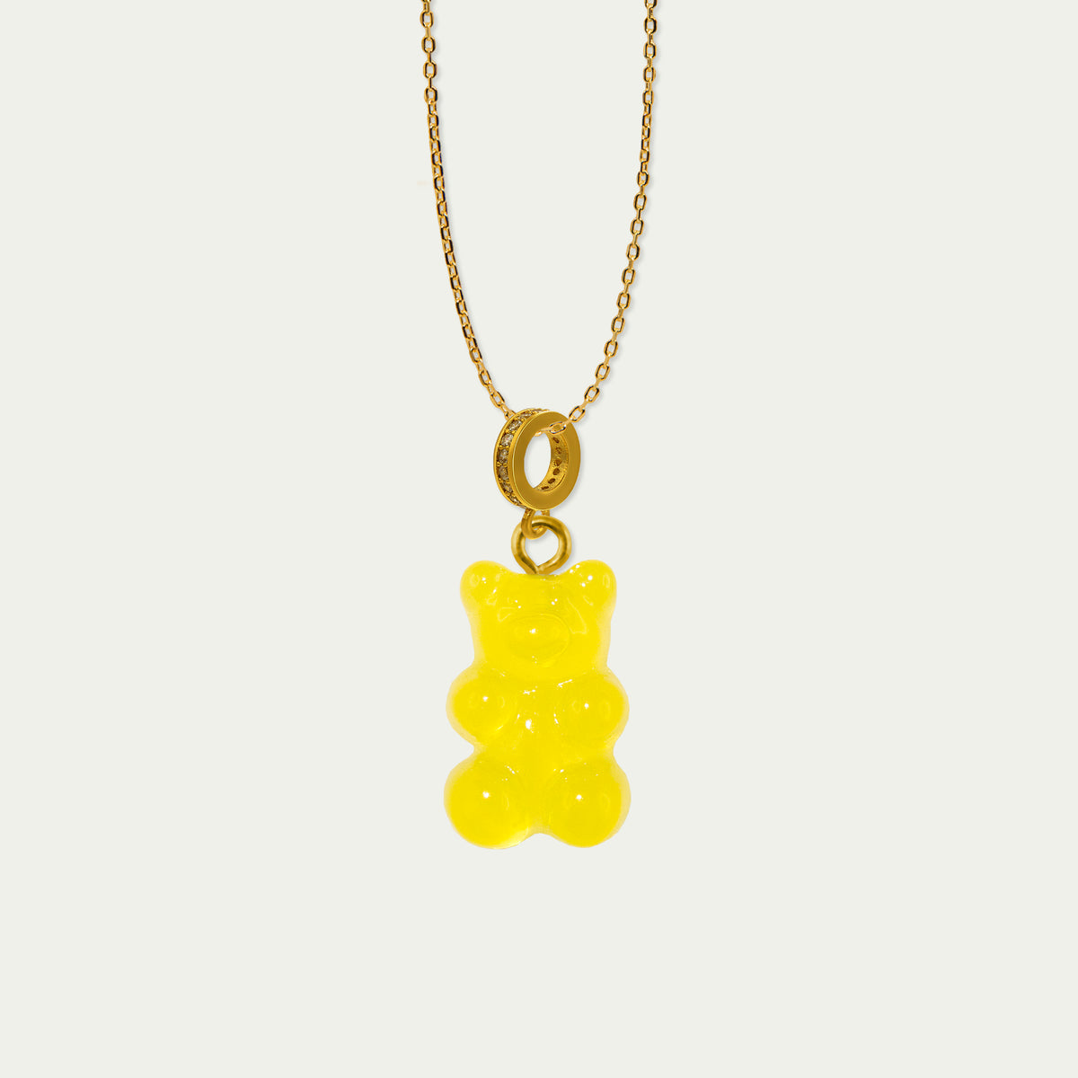 Halskette Happy Bear Gelb – vergoldet wasserfest | Sucre Fine Jewelry