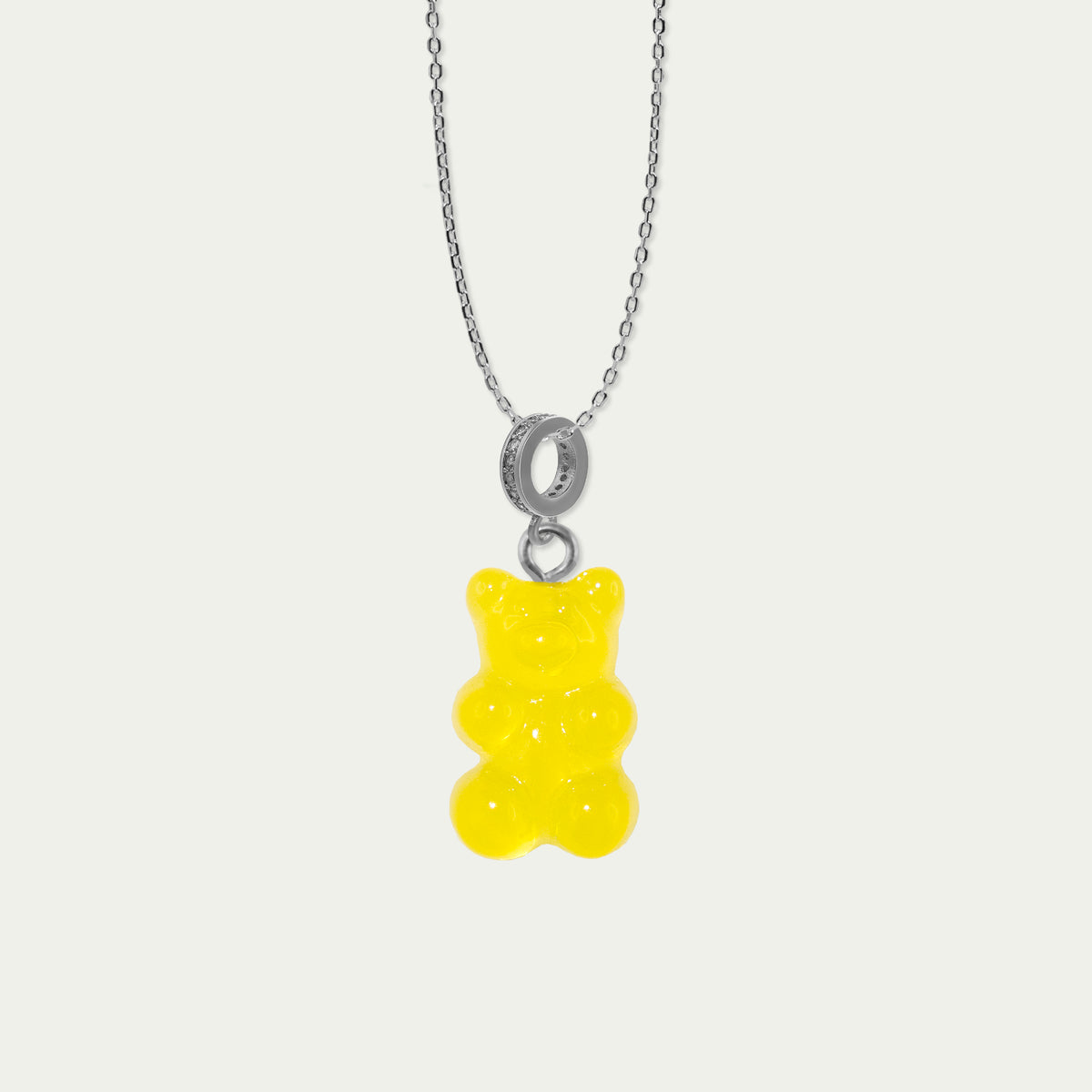 Halskette Happy Bear Gelb – Edelstahl wasserfest | Sucre Fine Jewelry