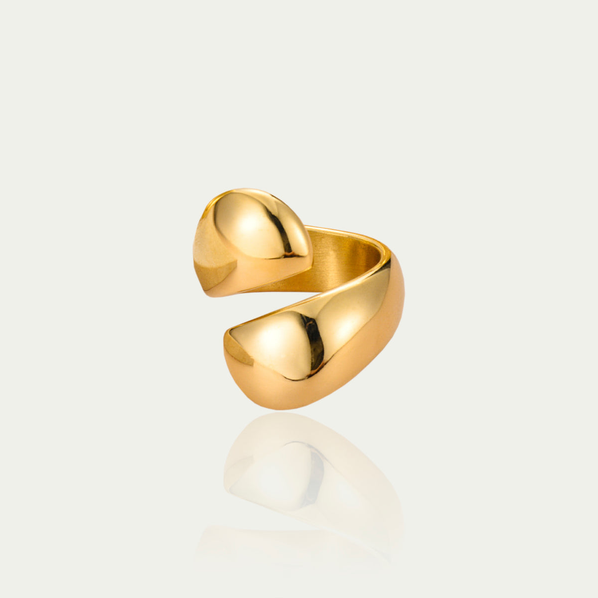 Statement Ring Twist – Edelstahl vergoldet | Sucre Fine Jewelry