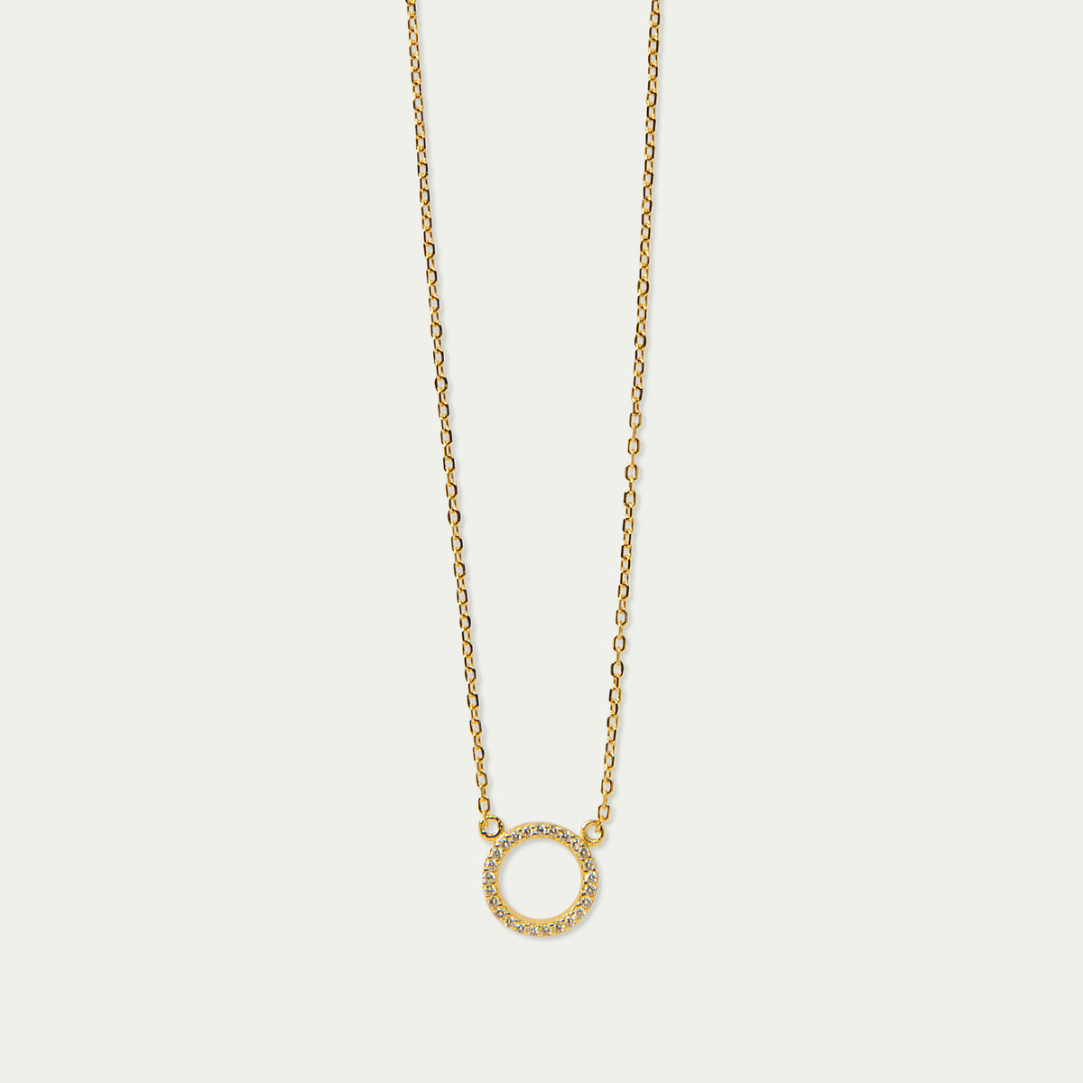 Halskette Circle mit Diamanten – 18K Gelbgold | Sucre Fine Jewelry