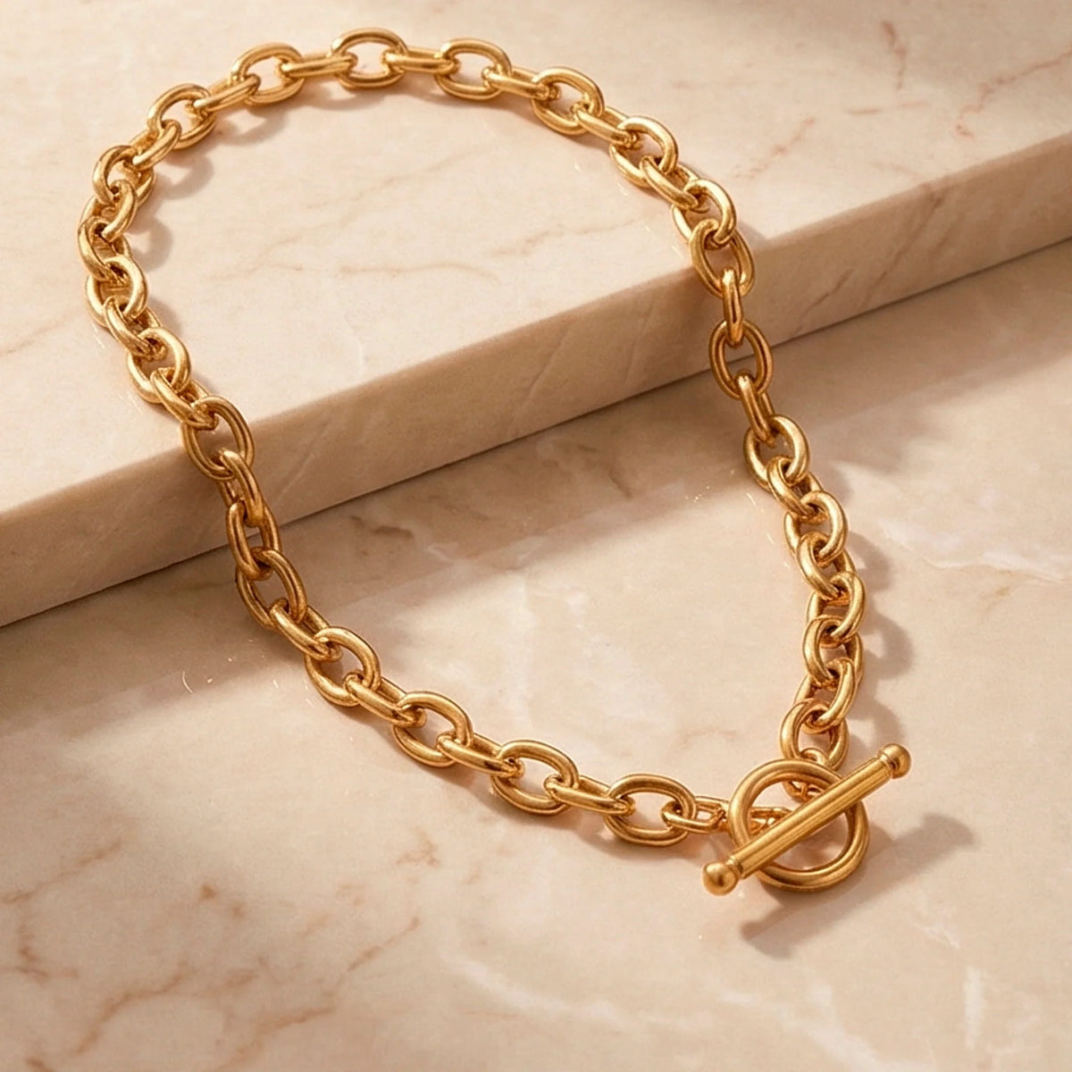 Statement Halskette Chain II – Edelstahl vergoldet | Sucre Fine Jewelry