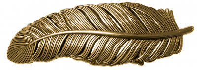 Gürtelschließe Feder Gold 4 cm | Sucre Fine Jewelry
