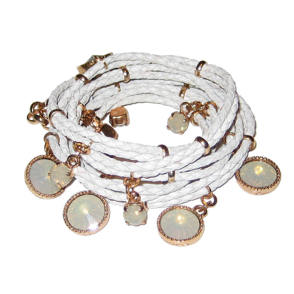 Wickelarmband mit Swarovskisteinen weiß | Sucre Fine Jewelry