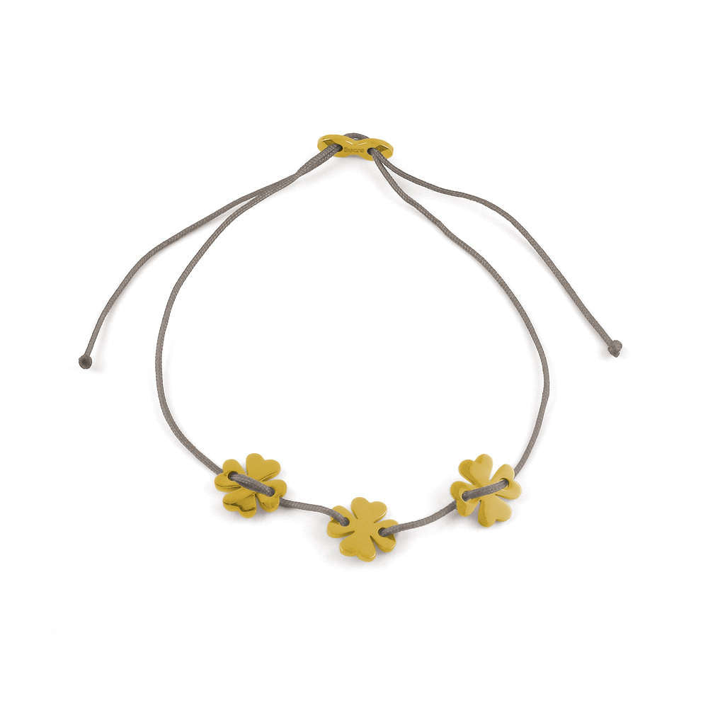 Glücksarmbändchen Kleeblätter – Edelstahl 18K Gelbgold vergoldet | Sucre Fine Jewelry