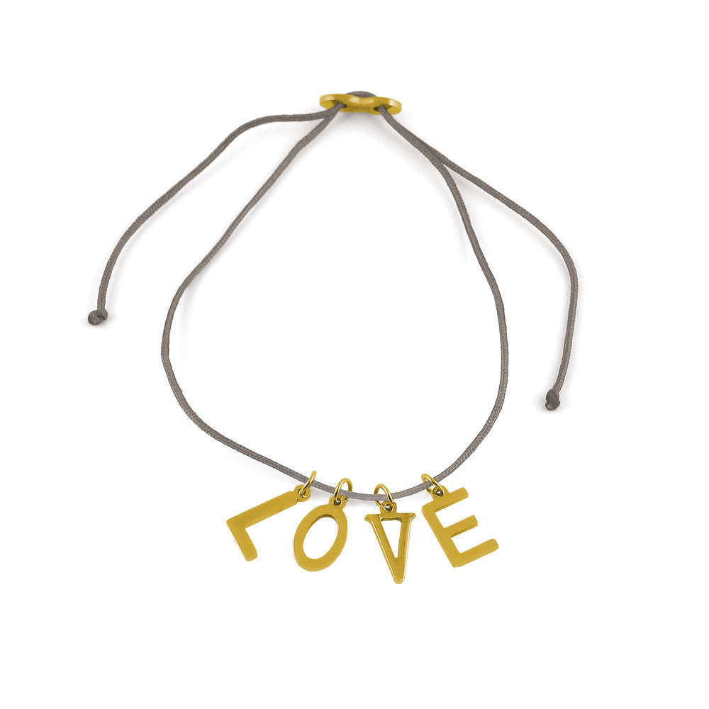 Glücksarmbändchen Love – Edelstahl 18K Gelbgold vergoldet | Sucre Fine Jewelry