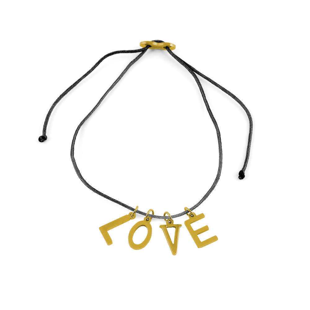 Glücksarmbändchen Love – Edelstahl 18K Gelbgold vergoldet | Sucre Fine Jewelry