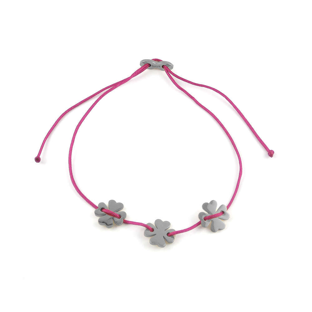 Glücksarmbändchen Kleeblätter – Edelstahl Silber | Sucre Fine Jewelry