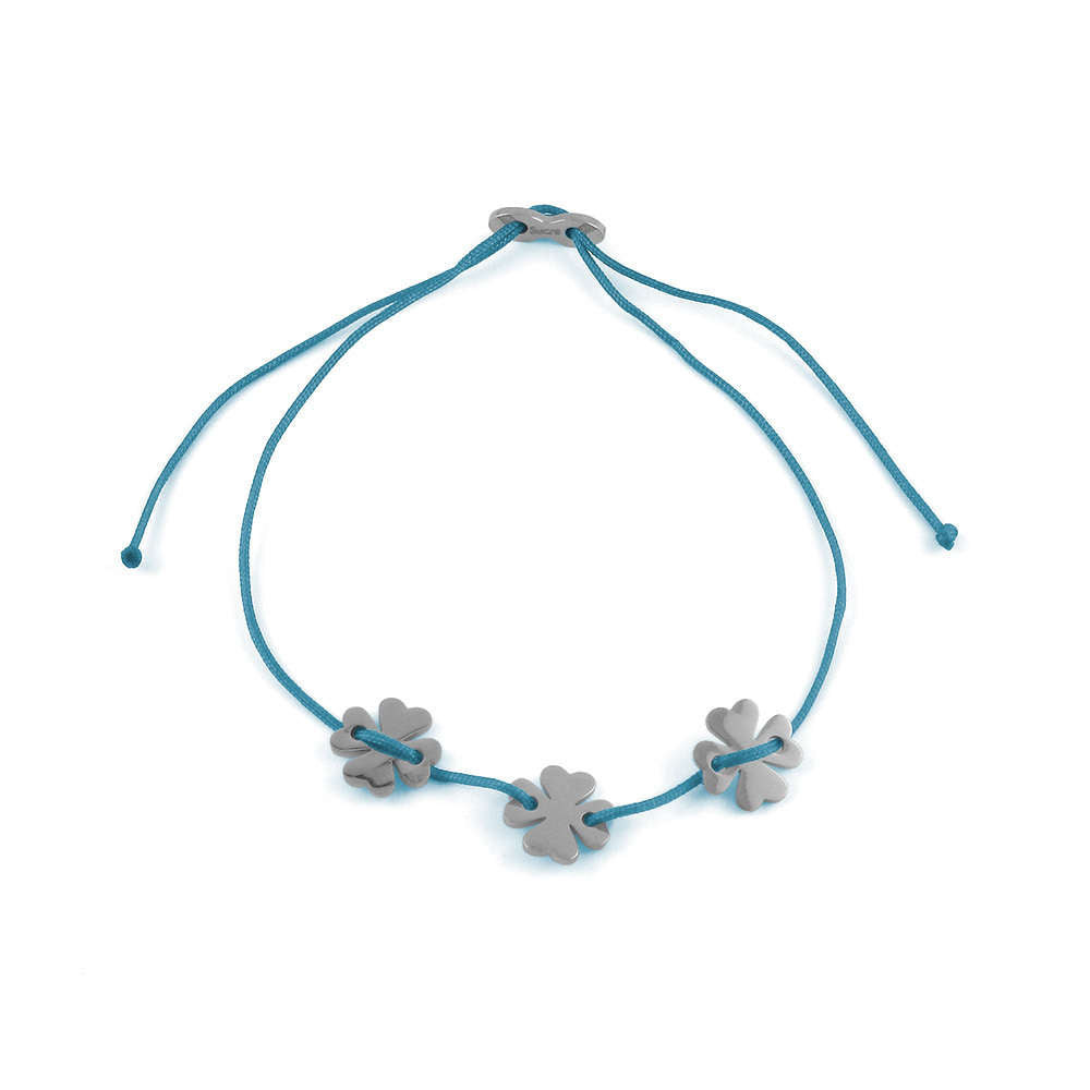 Glücksarmbändchen Kleeblätter – Edelstahl Silber | Sucre Fine Jewelry