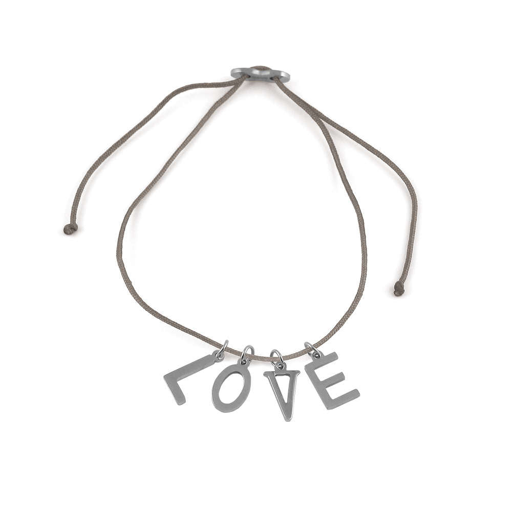Glücksarmbändchen Love – Edelstahl Silber | Sucre Fine Jewelry