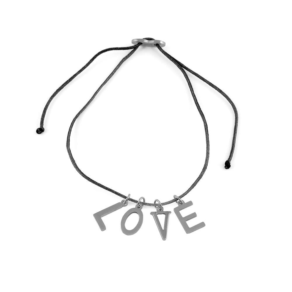 Glücksarmbändchen Love – Edelstahl Silber | Sucre Fine Jewelry
