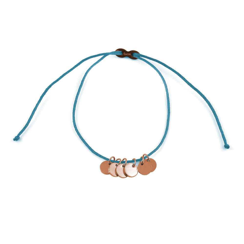 Glücksarmbändchen Disc – Edelstahl 18K Roségold vergoldet | Sucre Fine Jewelry