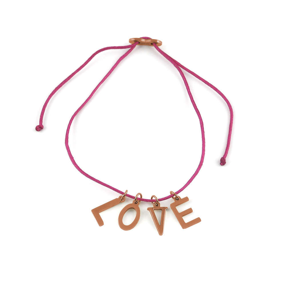 Glücksarmbändchen Love – Edelstahl 18K Roségold vergoldet | Sucre Fine Jewelry