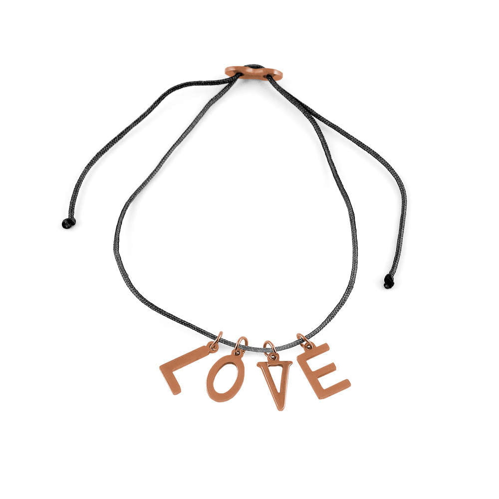 Glücksarmbändchen Love – Edelstahl 18K Roségold vergoldet | Sucre Fine Jewelry
