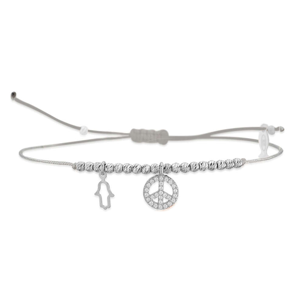 Glücksbändchen Peace – 925 Sterling Silber | Sucre Fine Jewelry