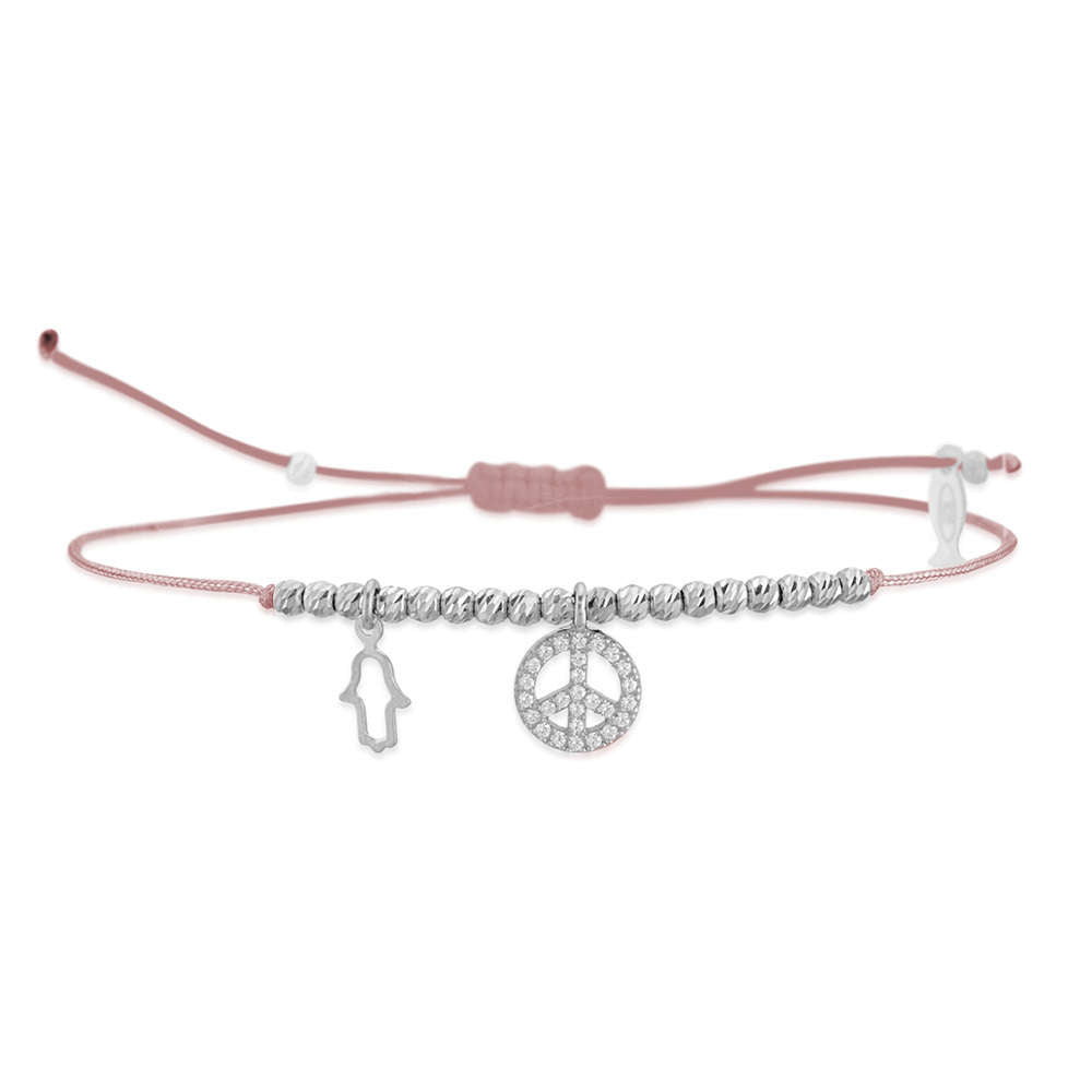 Glücksbändchen Peace – 925 Sterling Silber | Sucre Fine Jewelry