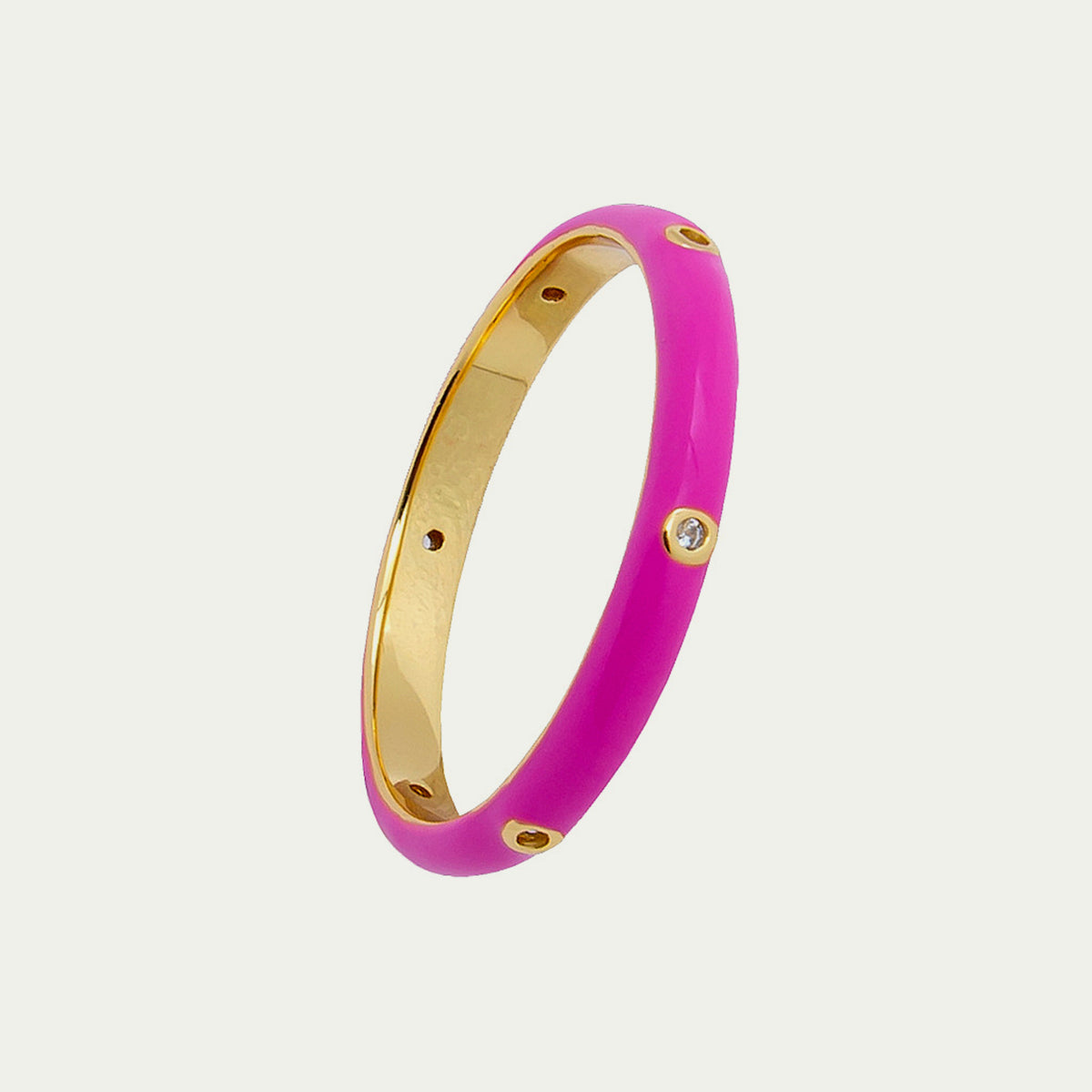 Ring emailliert mit mehreren Zirkoniasteinen | Sucre Fine Jewelry