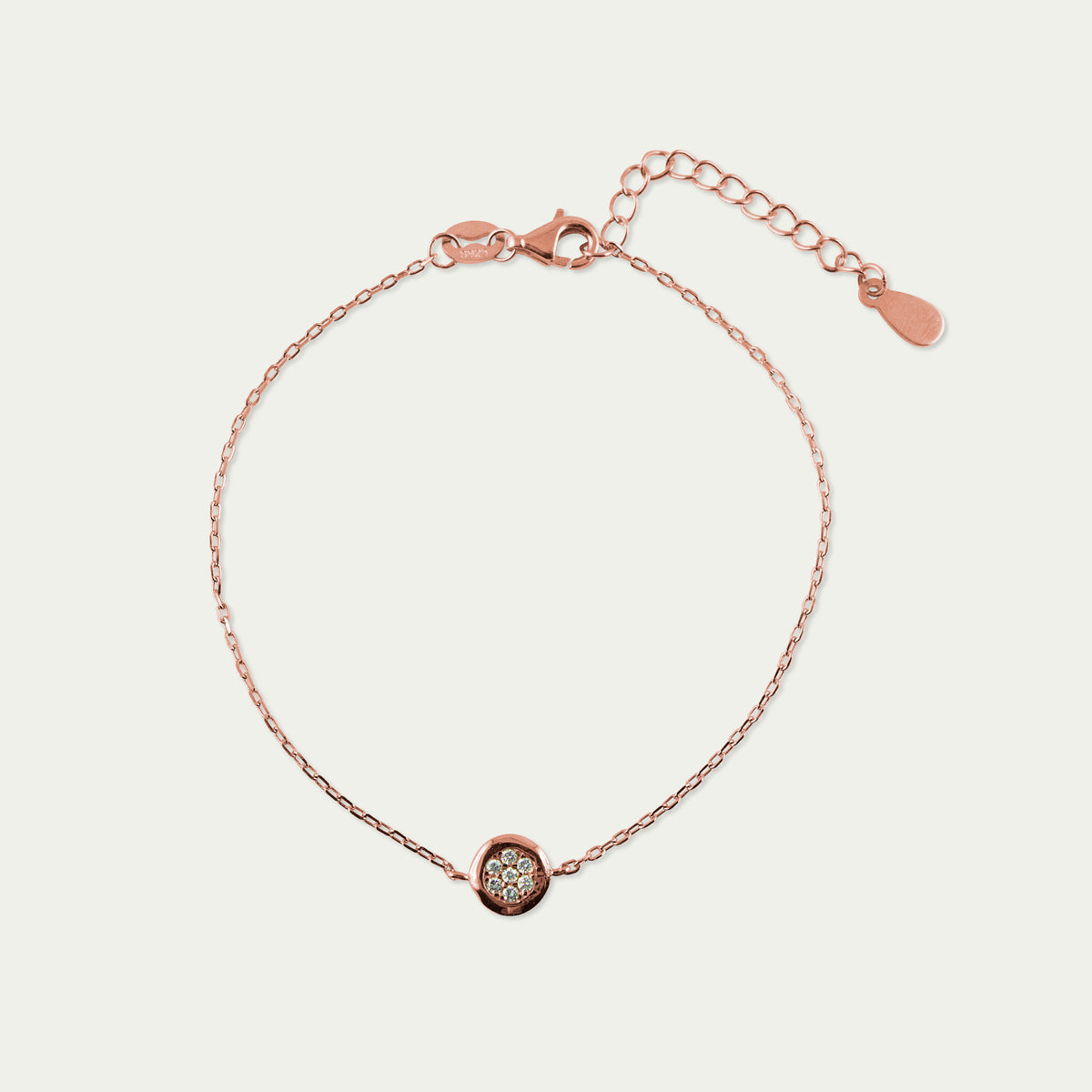 Armkette Endless Pavé Crystal – 925 Sterling Silber 18K Roségold vergoldet | Sucre Fine Jewelry