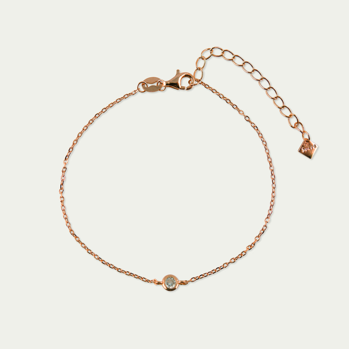 Armkette Glam Crystal – 925 Sterling Silber 18K Roségold vergoldet | Sucre Fine Jewelry