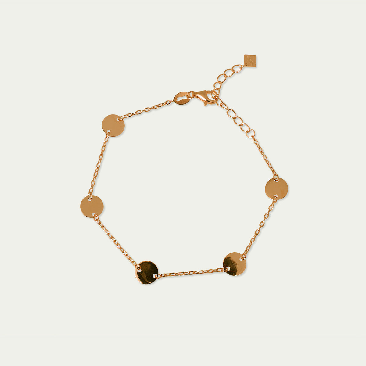 Armkette Coin 5 Plättchen – 925 Sterling Silber 18K Roségold vergoldet | Sucre Fine Jewelry