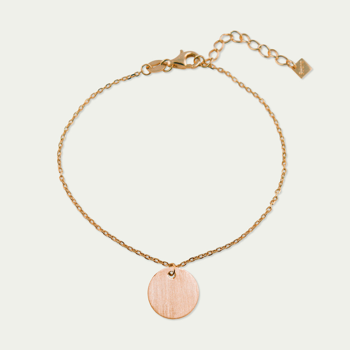 Armkette Frosted Coin mit Plättchen – 925 Sterling Silber 18K Roségold vergoldet | Sucre Fine Jewelry