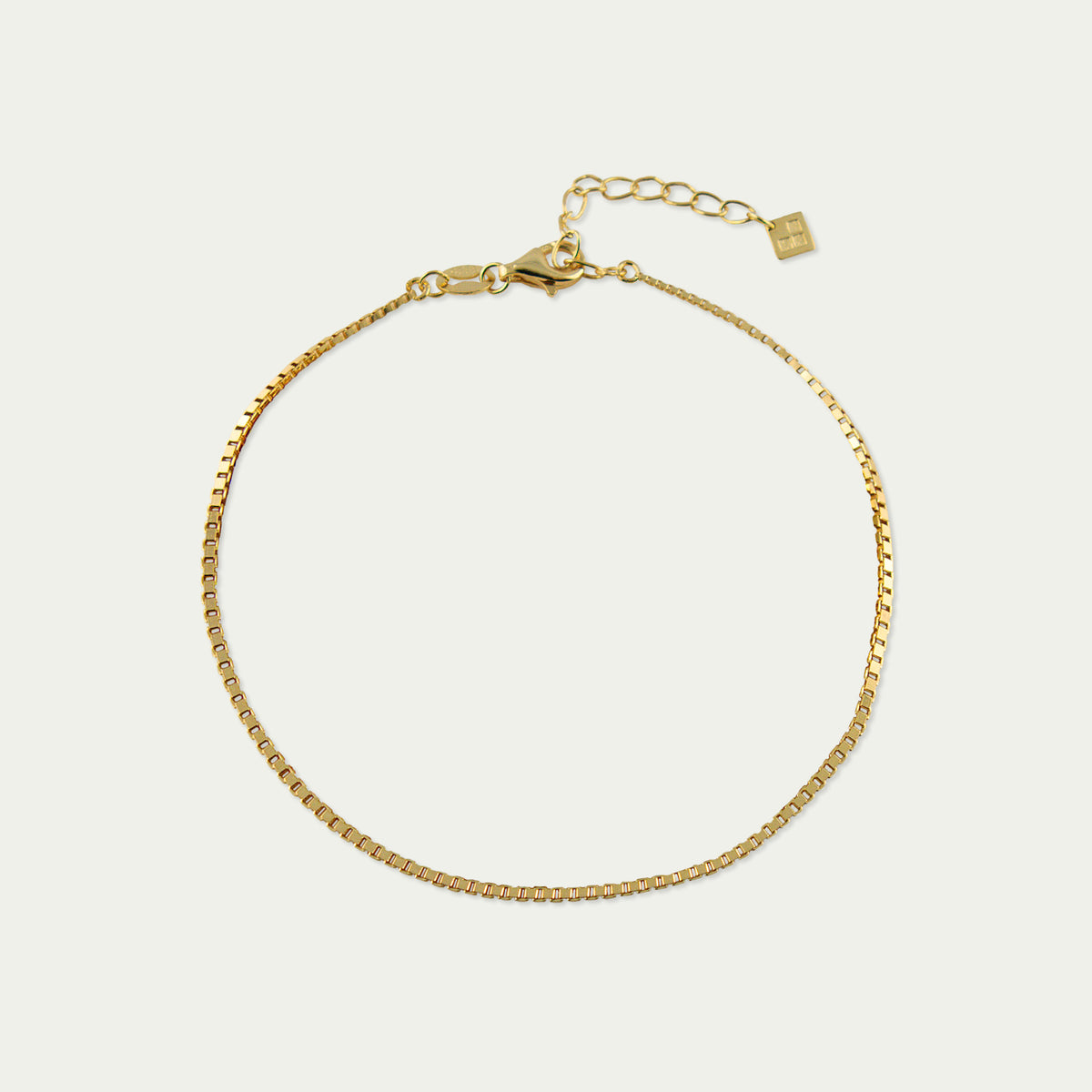 Armkette Box Chain – 925 Sterling Silber 18K Gelbgold vergoldet | Sucre Fine Jewelry