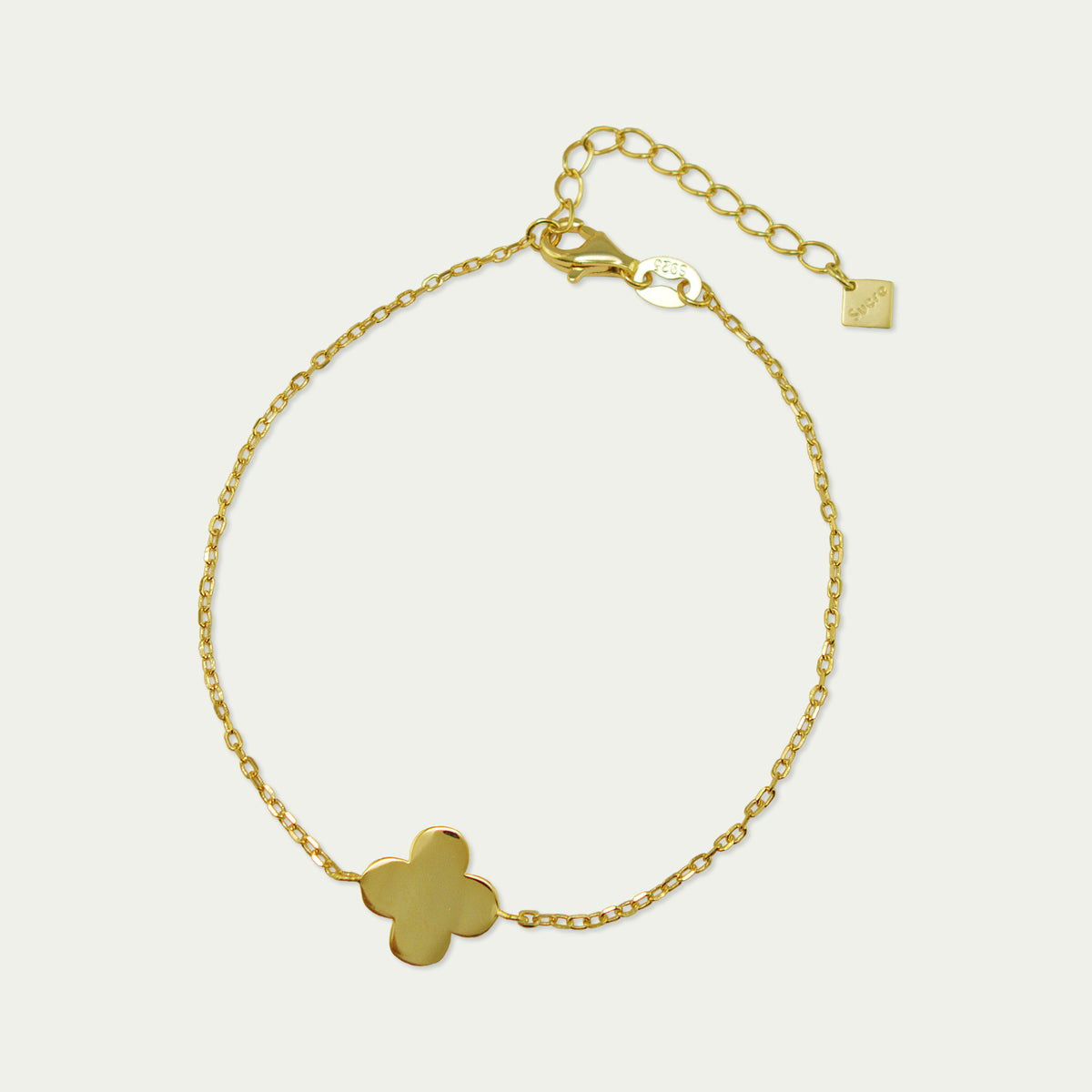 Armkette Kleeblatt – 925 Sterling Silber 18K Gelbgold vergoldet | Sucre Fine Jewelry