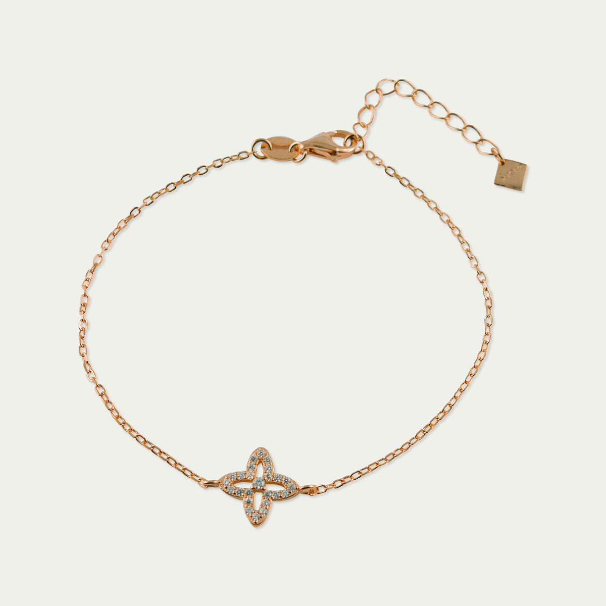 Armkette Shiny Clover – 925 Sterling Silber 18K Roségold vergoldet | Sucre Fine Jewelry