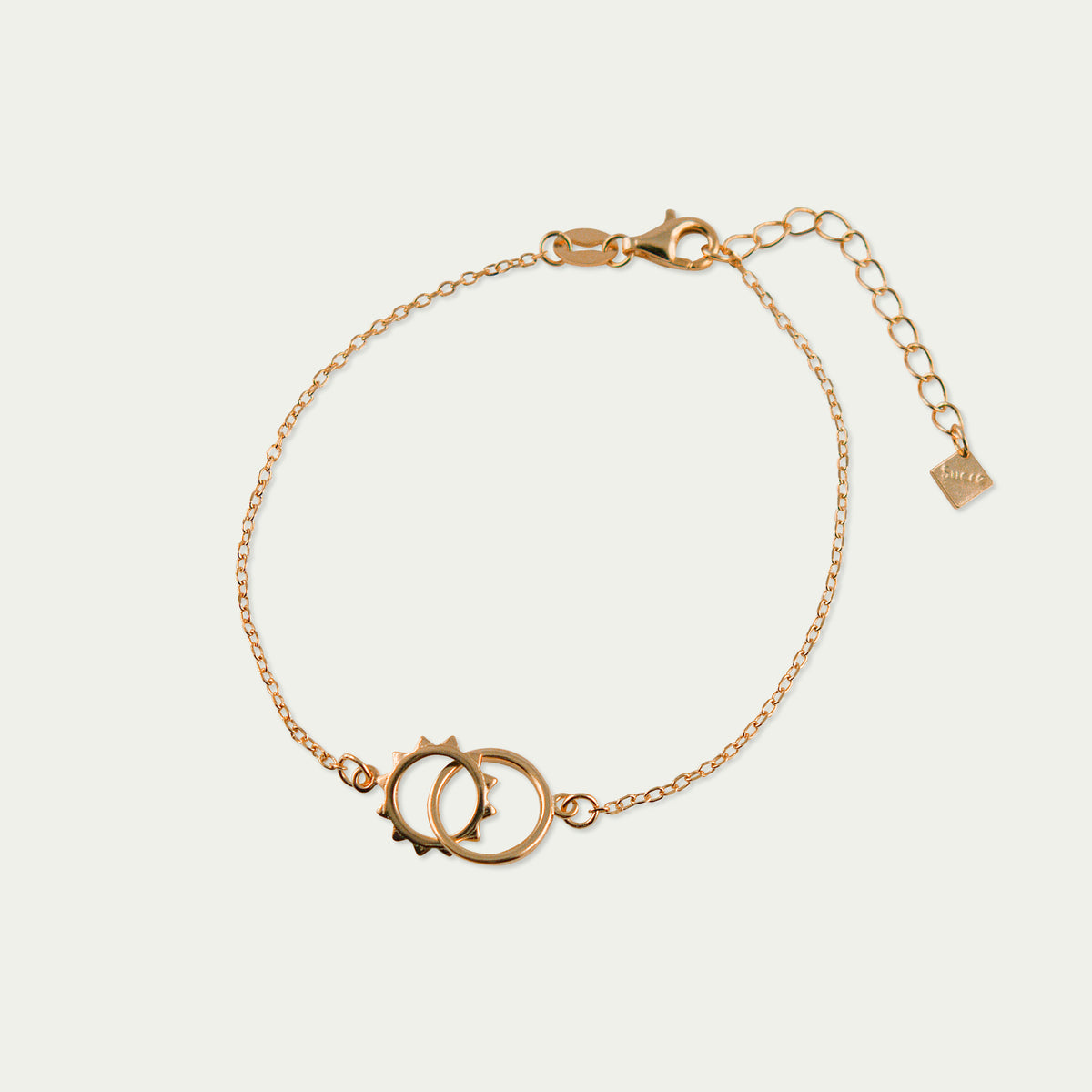 Armkette Double Ring – 925 Sterling Silber 18K Roségold vergoldet | Sucre Fine Jewelry