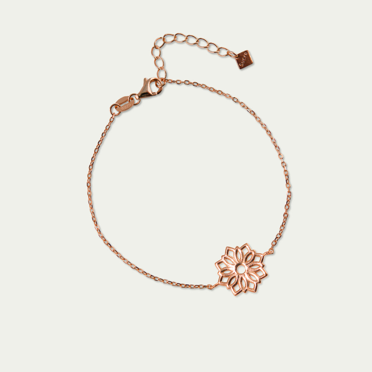 Armkette Big Lotus – 925 Sterling Silber 18K Roségold vergoldet | Sucre Fine Jewelry