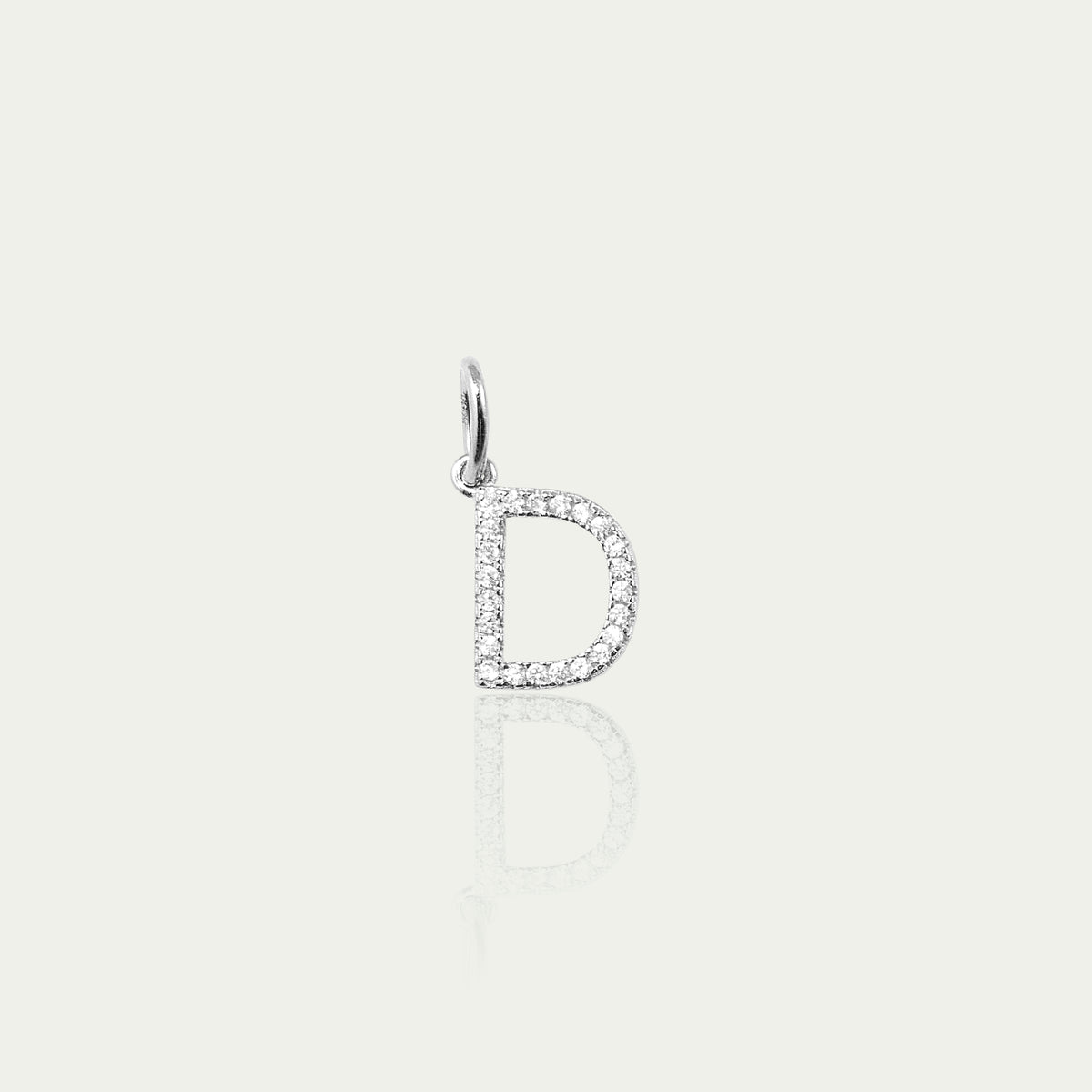 Buchstabe D Anhänger mit Zirkonia – 925 Sterling Silber | Sucre Fine Jewelry
