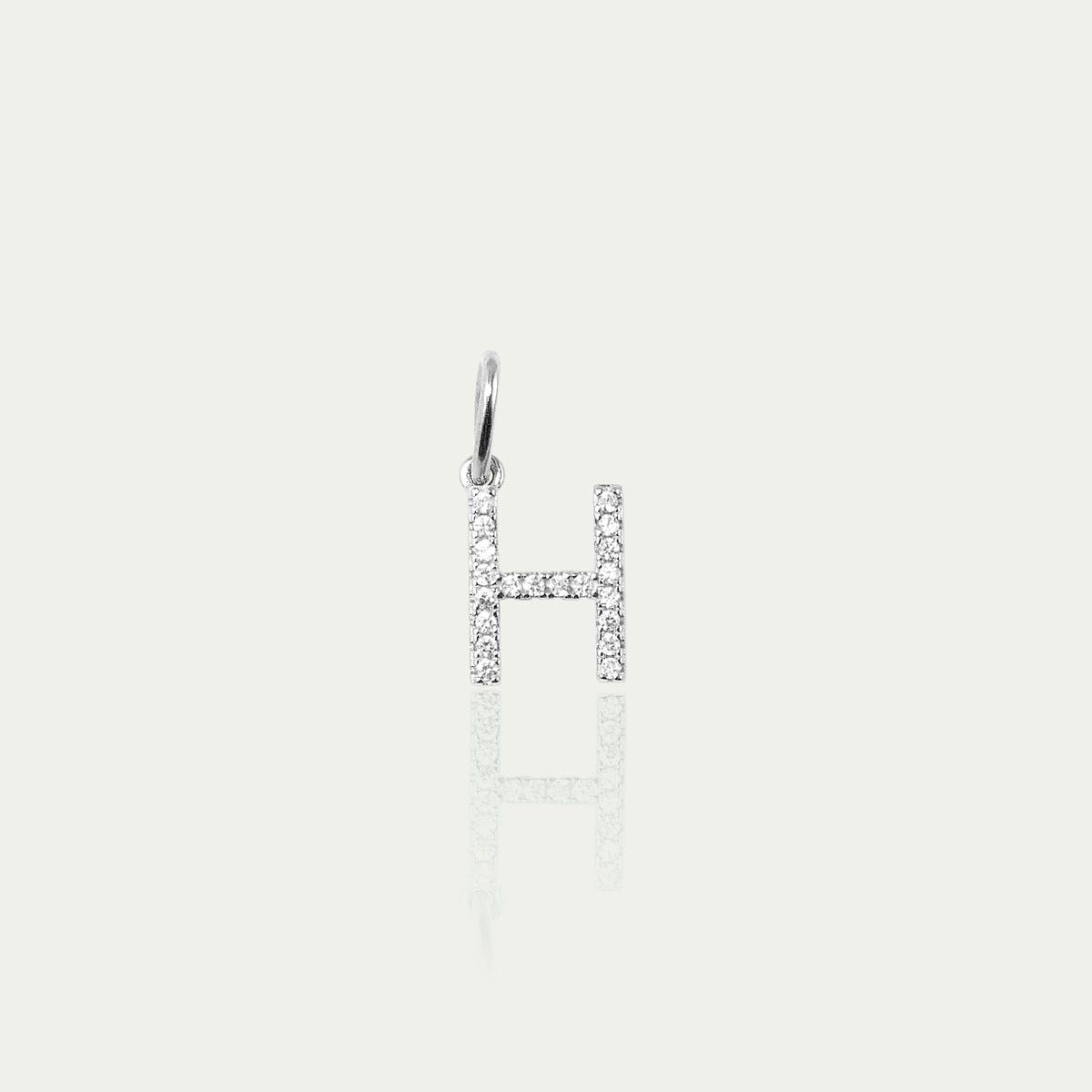 Buchstabe H Anhänger mit Zirkonia – 925 Sterling Silber | Sucre Fine Jewelry