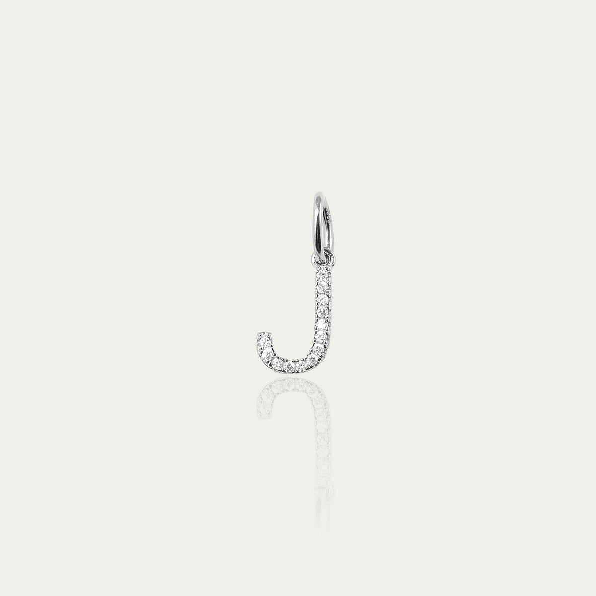 Buchstabe J Anhänger mit Zirkonia – 925 Sterling Silber | Sucre Fine Jewelry
