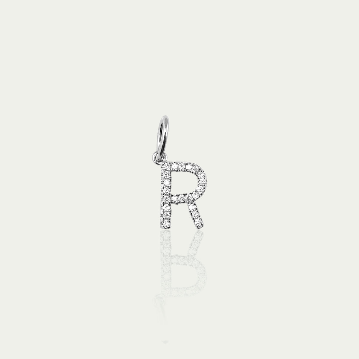 Buchstabe R Anhänger mit Zirkonia – 925 Sterling Silber | Sucre Fine Jewelry