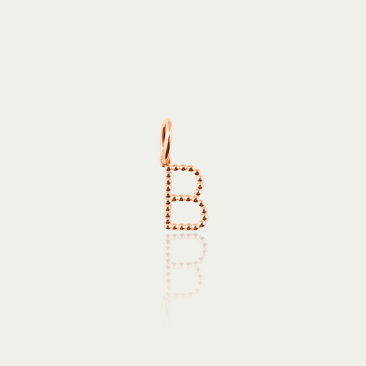 Buchstabe B Anhänger Bubbles – 925 Sterling Silber 18K Roségold vergoldet | Sucre Fine Jewelry
