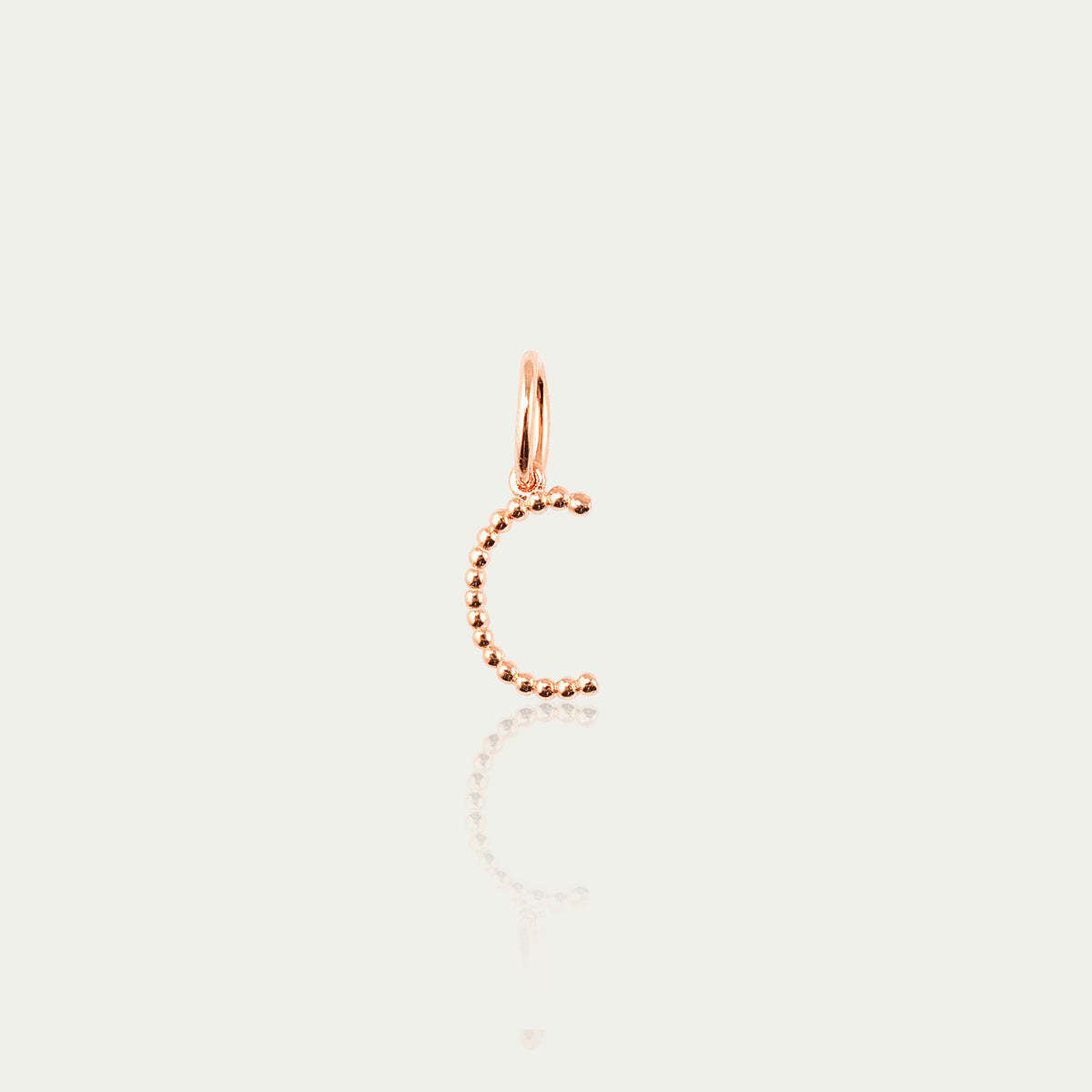 Buchstabe C Anhänger Bubbles – 925 Sterling Silber 18K Roségold vergoldet | Sucre Fine Jewelry