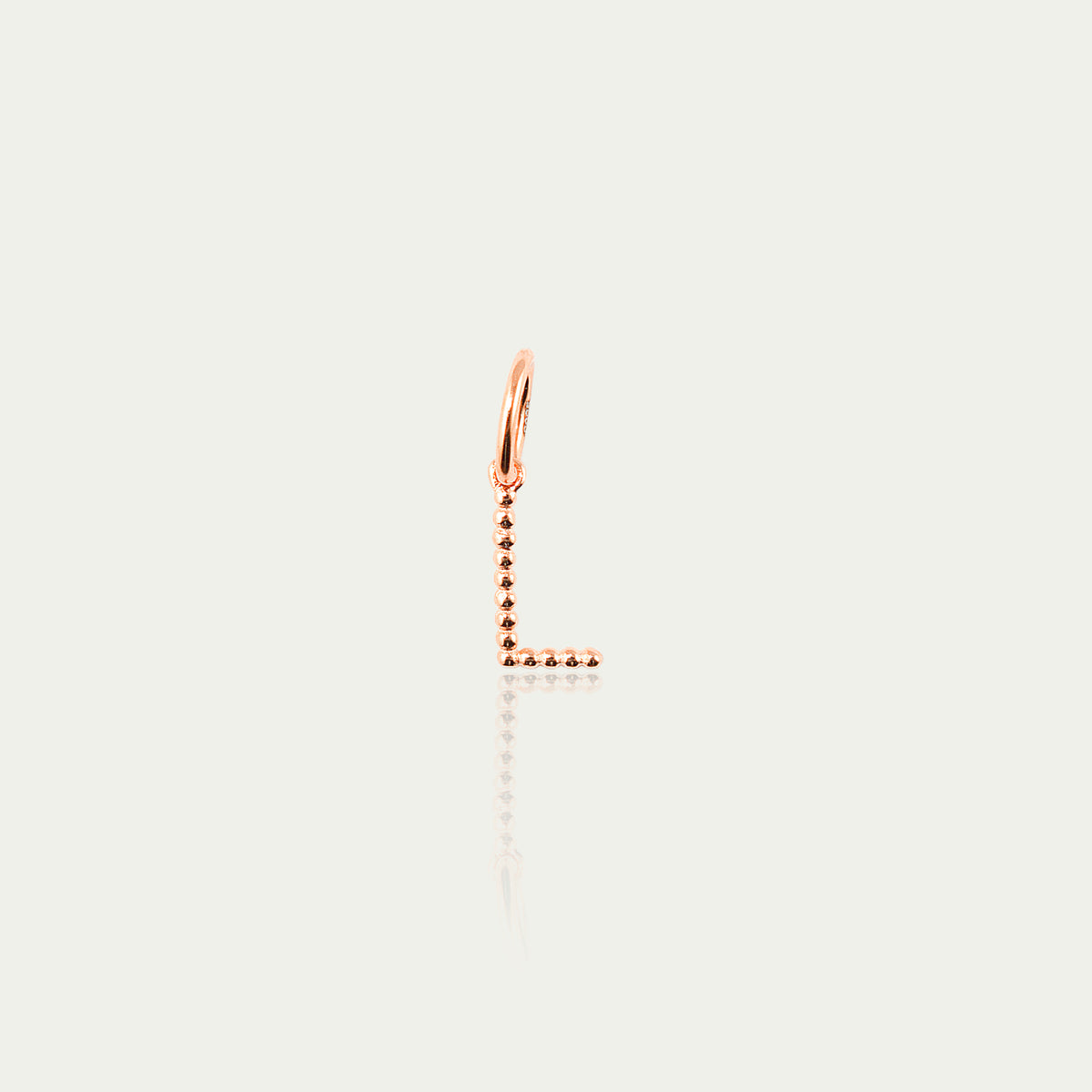 Buchstabe L Anhänger Bubbles – 925 Sterling Silber 18K Roségold vergoldet | Sucre Fine Jewelry