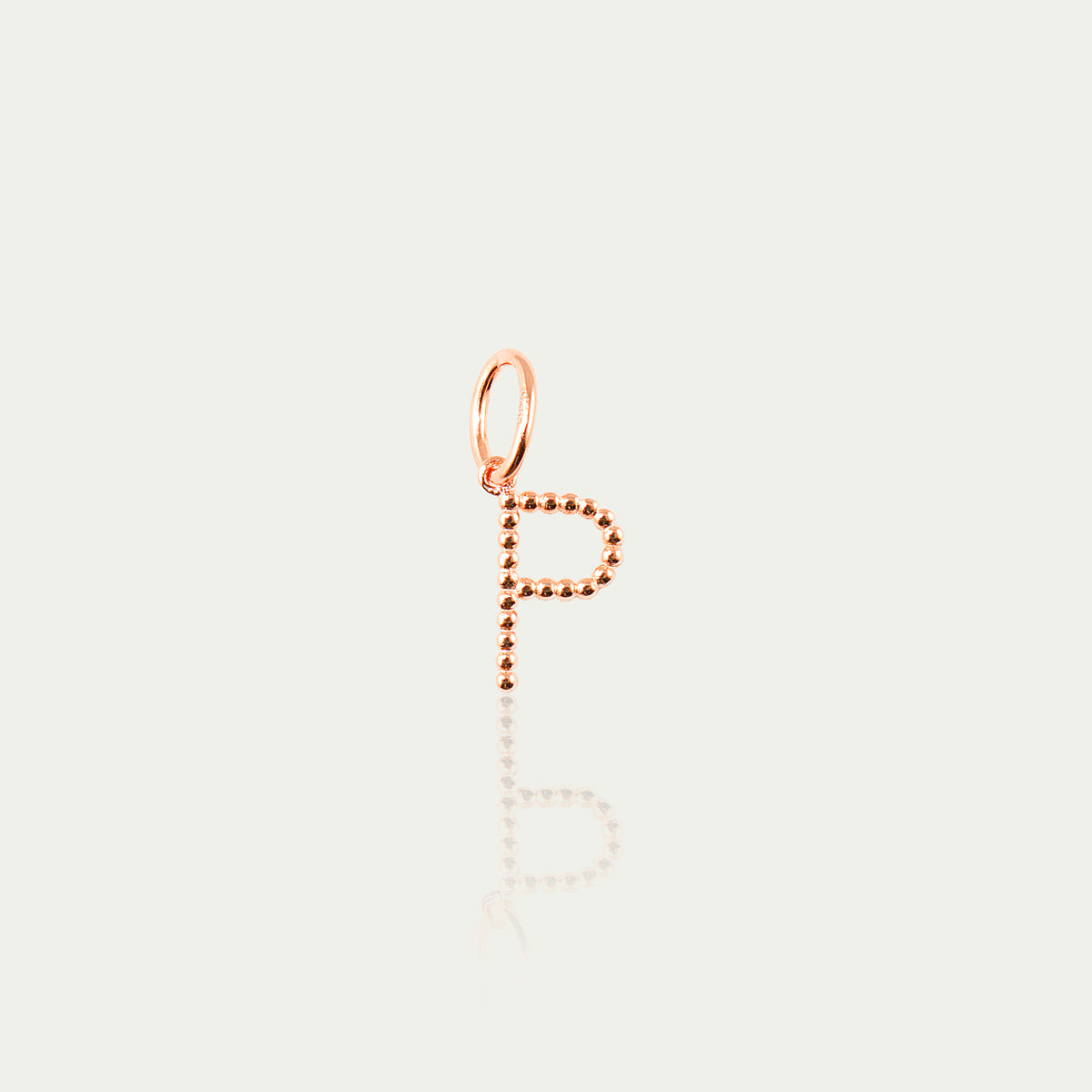 Buchstabe P Anhänger Bubbles – 925 Sterling Silber 18K Roségold vergoldet | Sucre Fine Jewelry