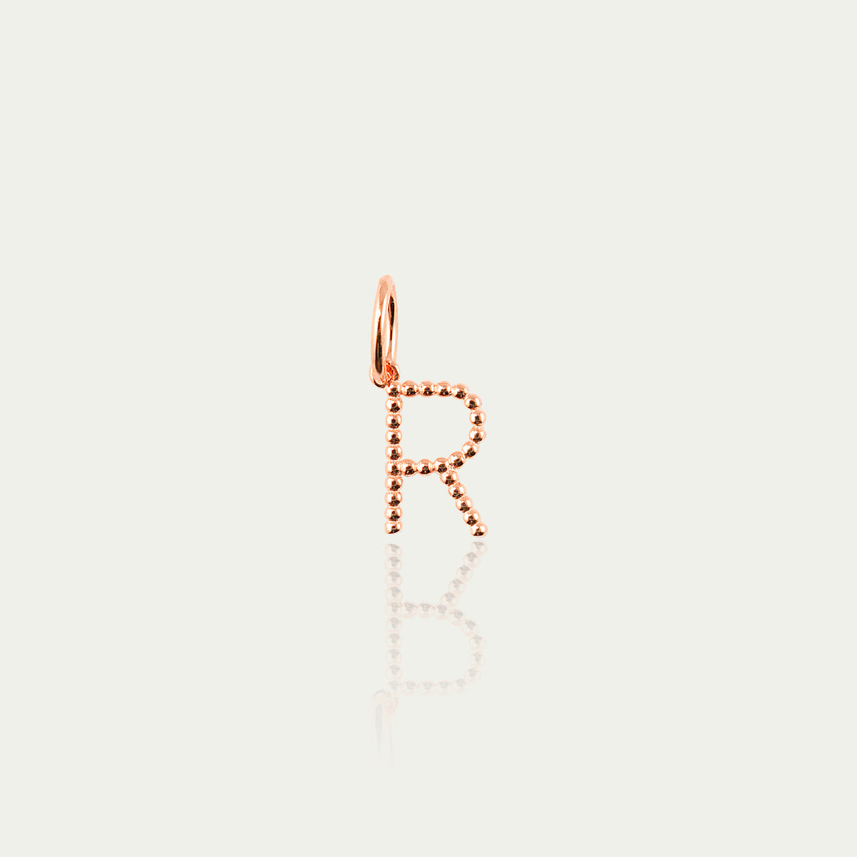 Buchstabe R Anhänger Bubbles – 925 Sterling Silber 18K Roségold vergoldet | Sucre Fine Jewelry
