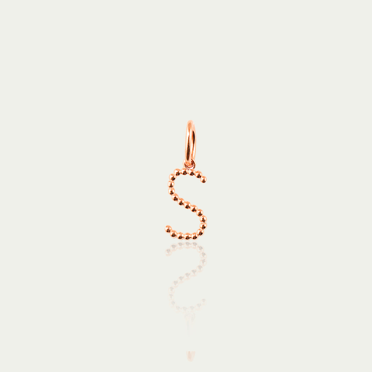 Buchstabe S Anhänger Bubbles – 925 Sterling Silber 18K Roségold vergoldet | Sucre Fine Jewelry