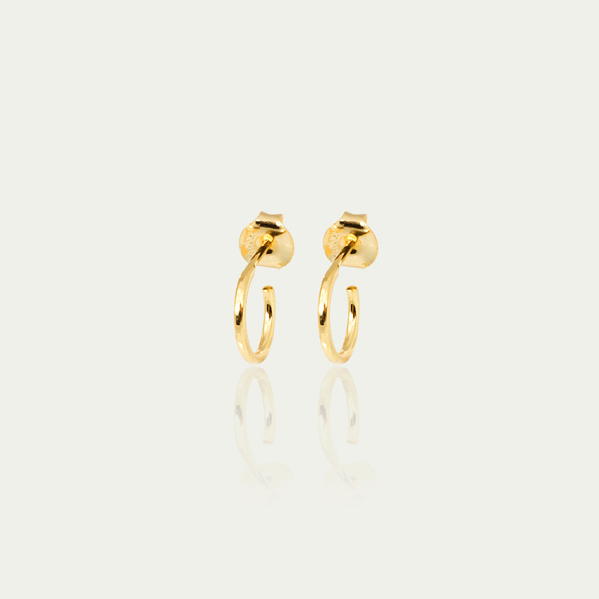 Creole Pure mit 1,2 cm Durchmesser – 925 Sterling Silber 18K Gelbgold vergoldet | Sucre Fine Jewelry