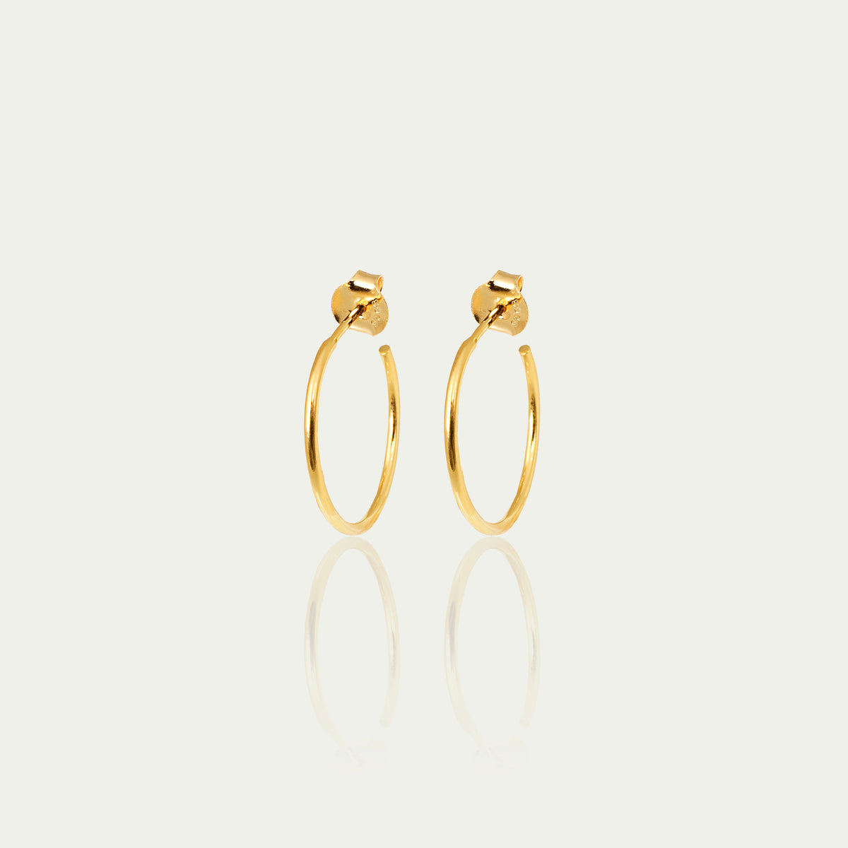 Creole Pure mit 2 cm Durchmesser – 925 Sterling Silber 18K Gelbgold vergoldet | Sucre Fine Jewelry