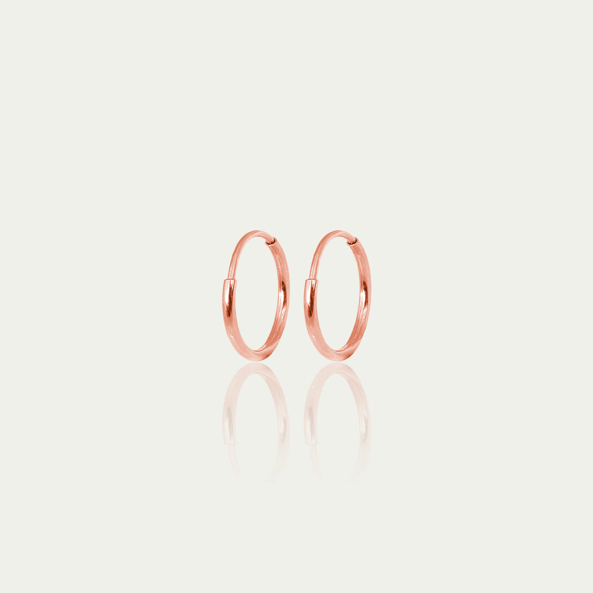 Creole Pure Roségold vergoldet, 1,0 cm Durchmesser – 925 Silber 18k vergoldet – Sucre Fine Jewelry