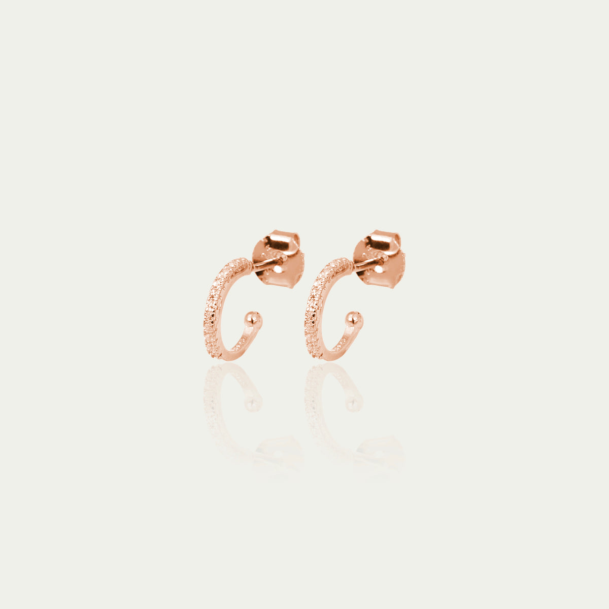 Creole Glam Mini Roségold vergoldet, 1,0 cm Durchmesser – 925 Silber 18k vergoldet – Sucre Fine Jewelry