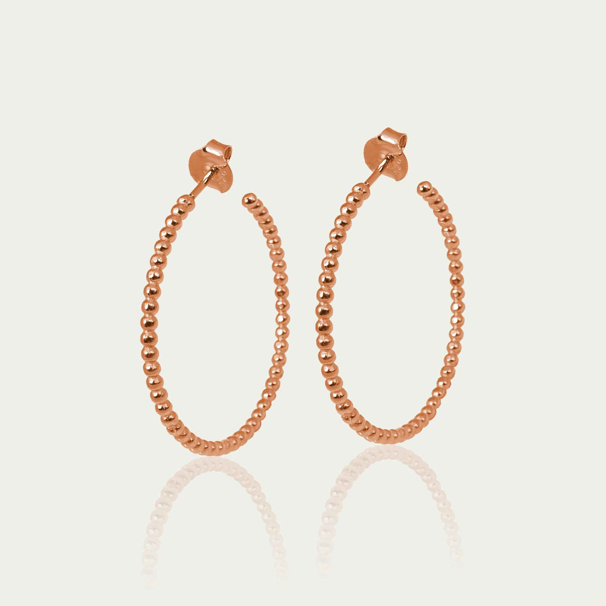 Creole Bubbles – 925 Sterling Silber 18K Roségold vergoldet, 4 cm Durchmesser | Sucre Fine Jewelry