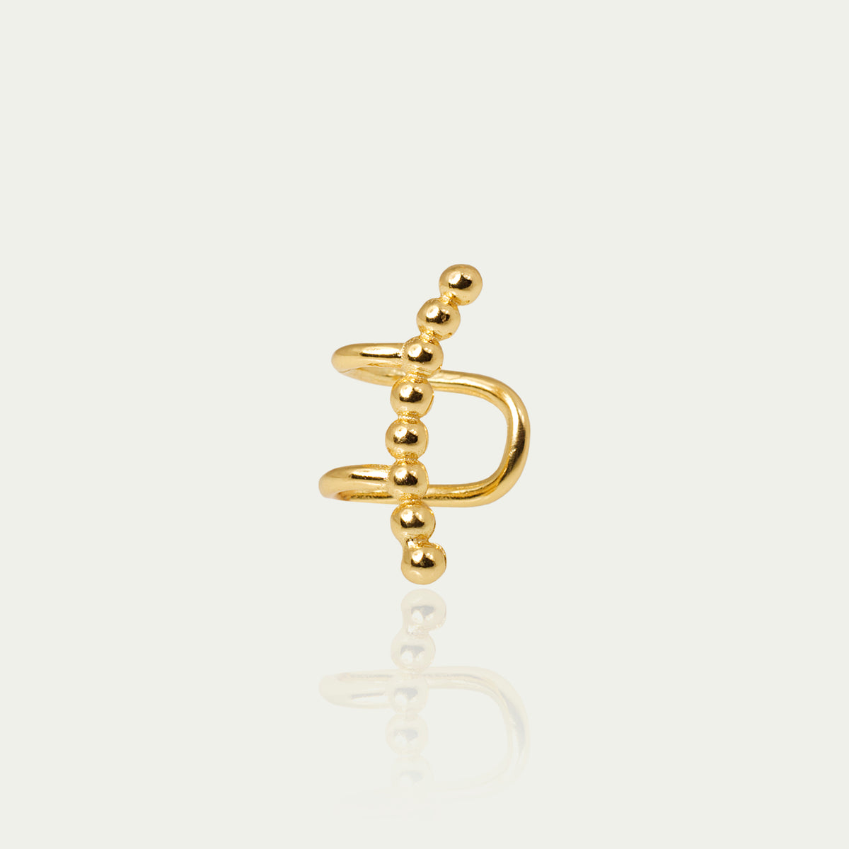Earcuff Wire Bubbles – 925 Sterling Silber 18K Gelbgold vergoldet | Sucre Fine Jewelry