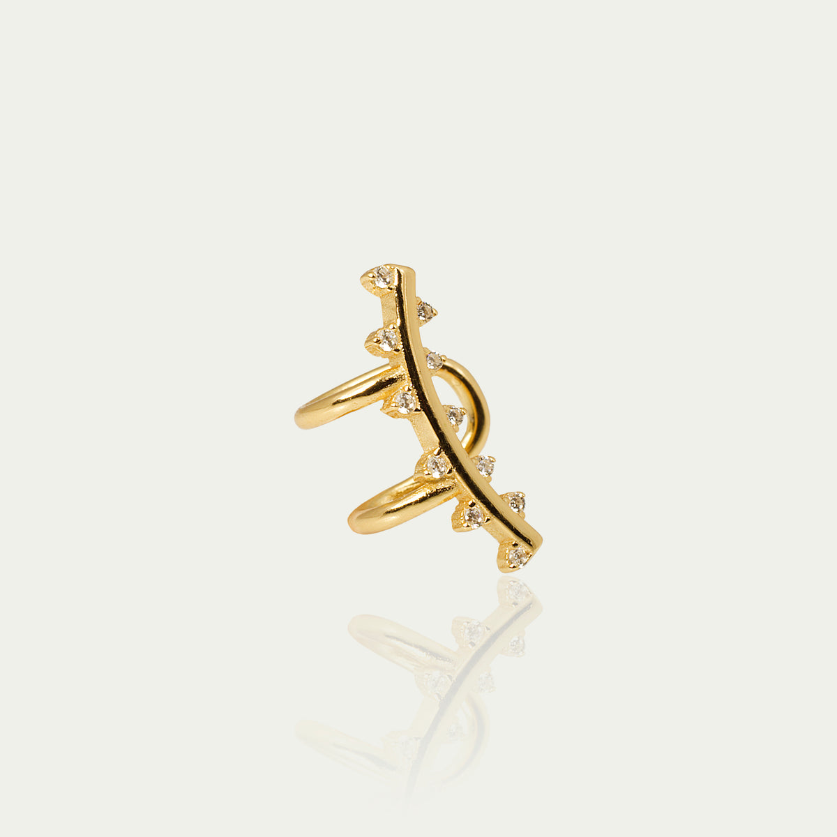 Earcuff Wire Shiny – 925 Sterling Silber 18K Gelbgold vergoldet | Sucre Fine Jewelry