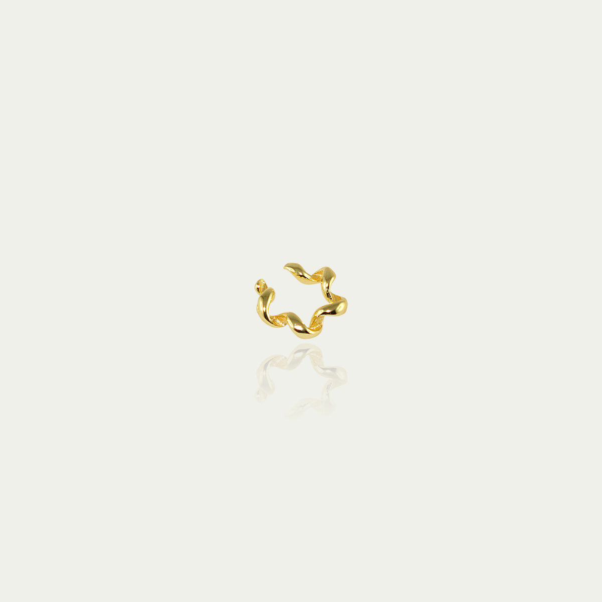 Earcuff Twist – 925 Sterling Silber 18K Gelbgold vergoldet | Sucre Fine Jewelry