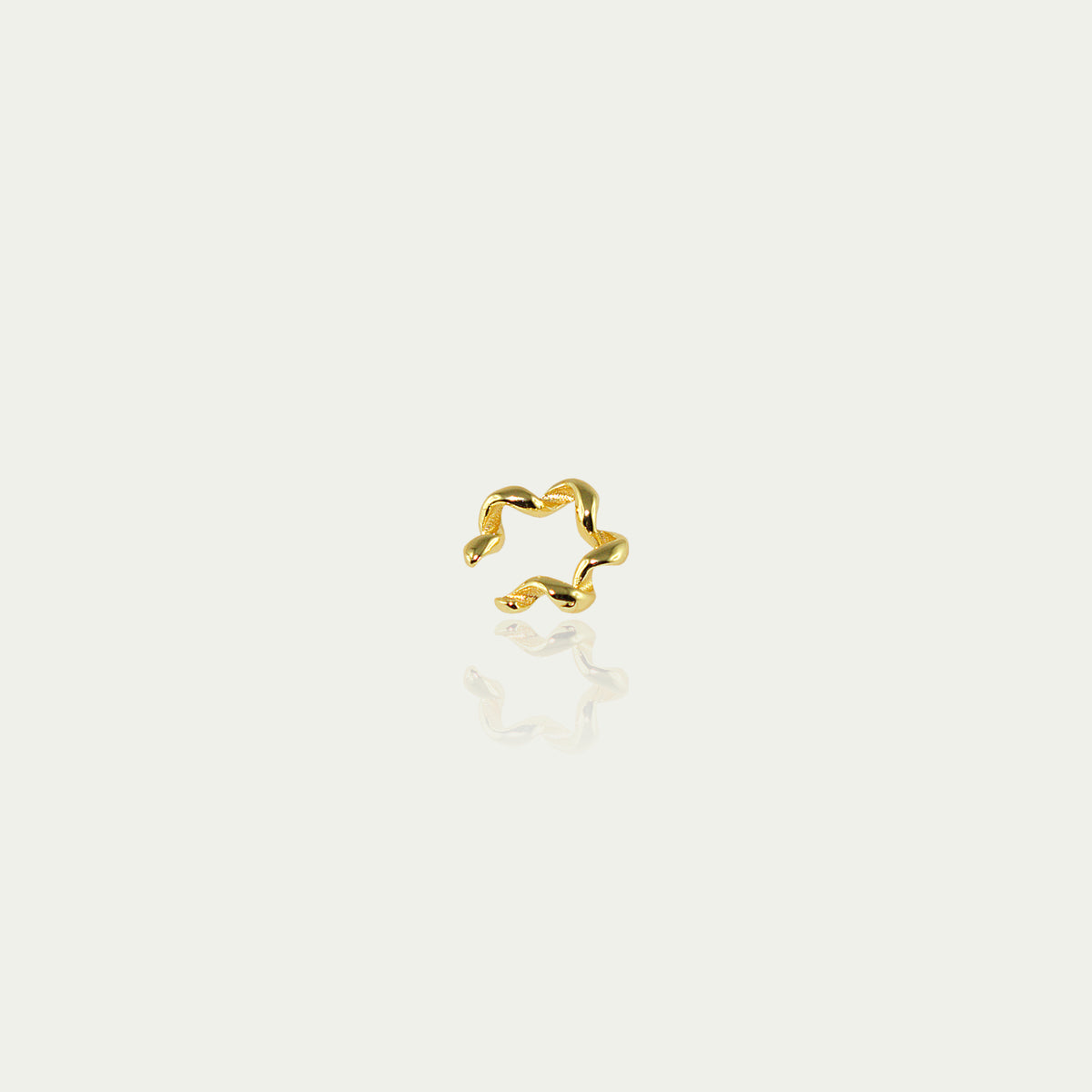 Earcuff Twist – 925 Sterling Silber 18K Gelbgold vergoldet | Sucre Fine Jewelry