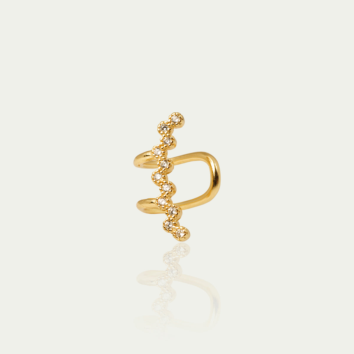 Earcuff Wire Sparkling – 925 Sterling Silber 18K Gelbgold vergoldet | Sucre Fine Jewelry